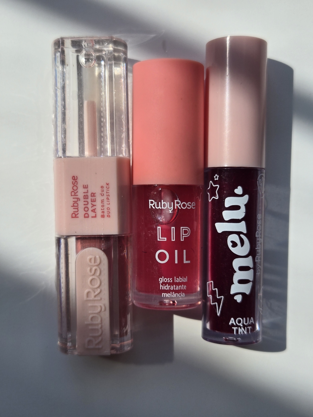 Ruby Rose 3-Pc Lip Bundle Lip Oil,Duo Lipstick & Aqua Tint Set- NEW - Picture 2 of 7